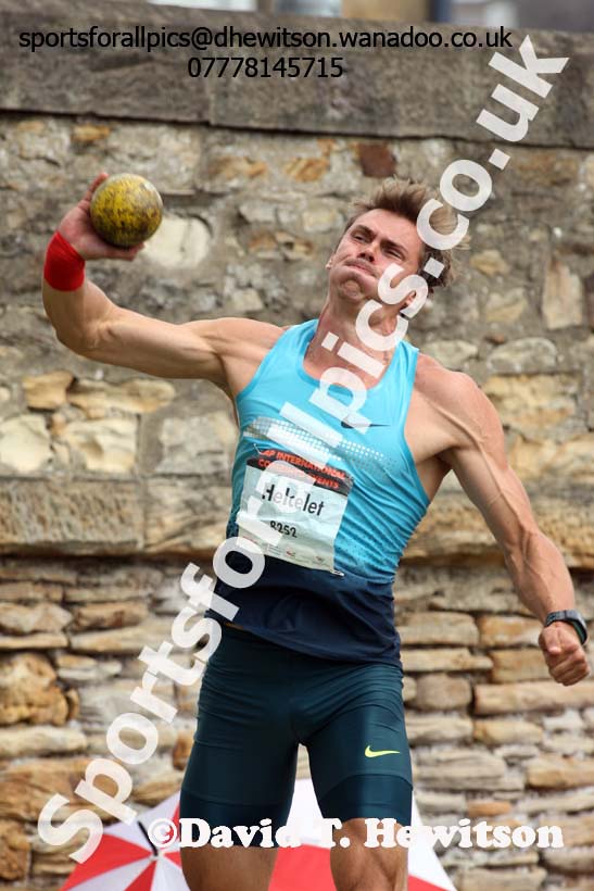 Senior mens shot putt, EAP International Combined Events, Hexham Northumberland. Photo: David T. Hewitson/Sports for All Pics